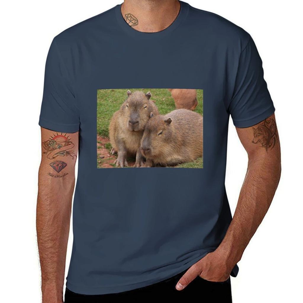 Capybara Love Tshirt Outdoor Sports Short Sleeve Top