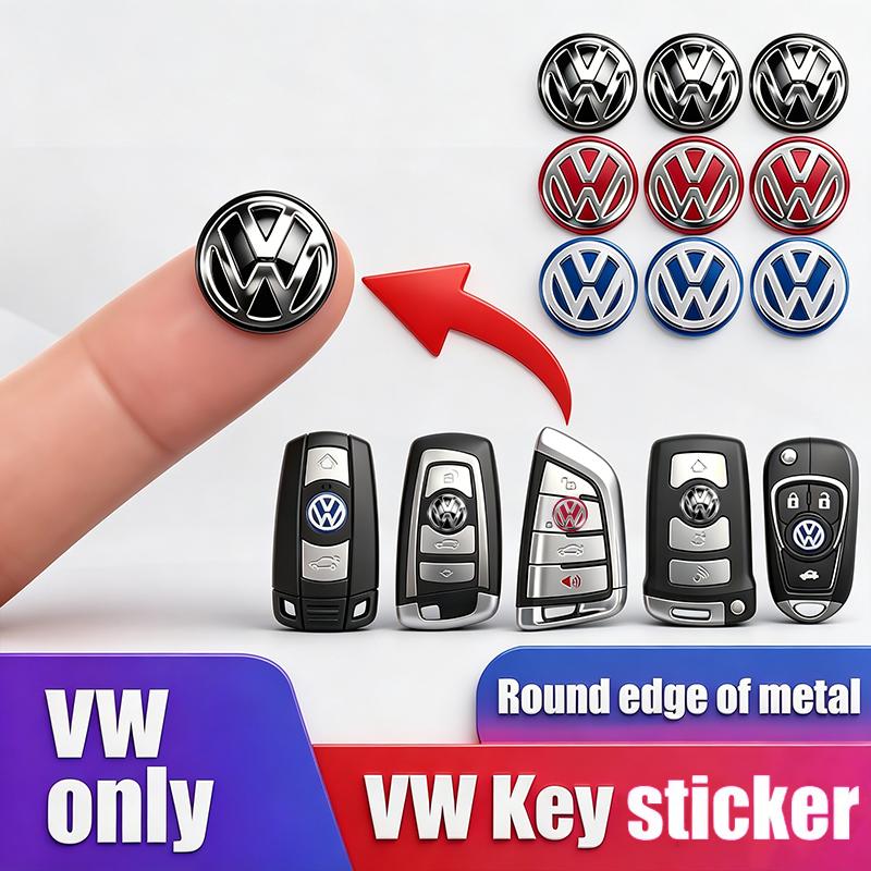 Колпачки на ниппели VW 5/10 шт. Автомобильный брелок Volkswagen Металлические наклейки с логотипом Для VW GTI Scirocco Polo Golf Passat Tiguan T-ROC EQ1