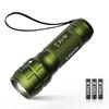 LED Flashlight, Handheld Flashlight with High-Brightness Chip, Adjustable Zoom, Lightweight, Compact, Battery-Operated, Includes AAA Batteries, Ideal