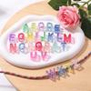 26PCS Colored DIY Craft Beads Transparent Name Bracelet Beads  Friendship Jewelry Gift