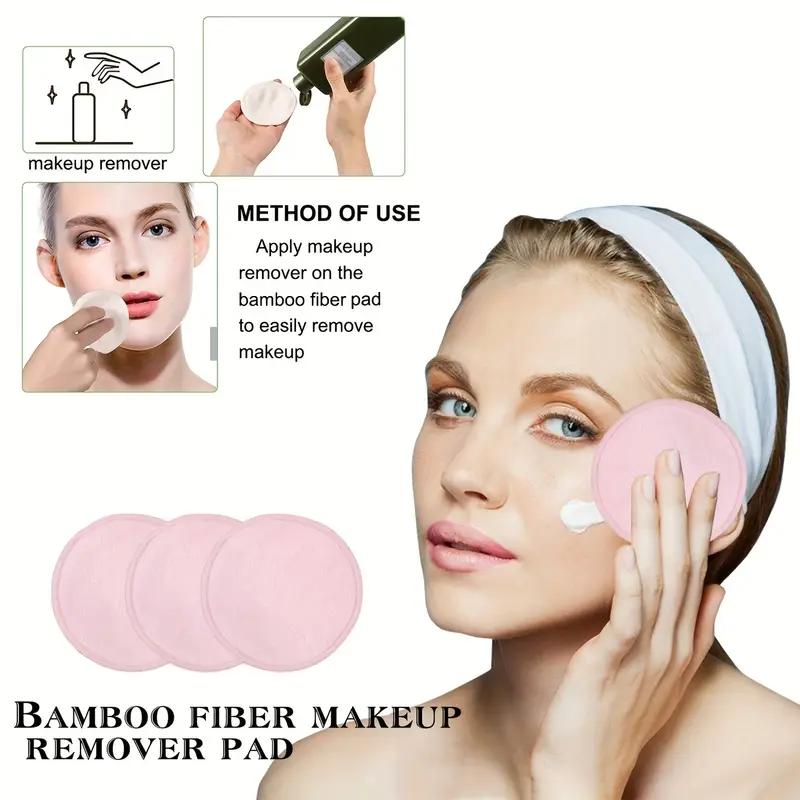 1/3/5/10PCS Bamboo Fiber Makeup Remover Pad Reusable Makeup EraserBamboo Cotton Cloth for Removing Makeup Washable EcoFriendly for All Skin