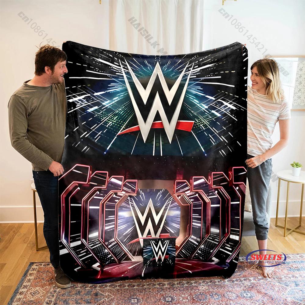 Фланелевое одеяло с принтом W-WWE, разных размеров, для сына, мужа, папы, супермягкое, пушистое, для спальни, дивана, офиса, отличные подарки