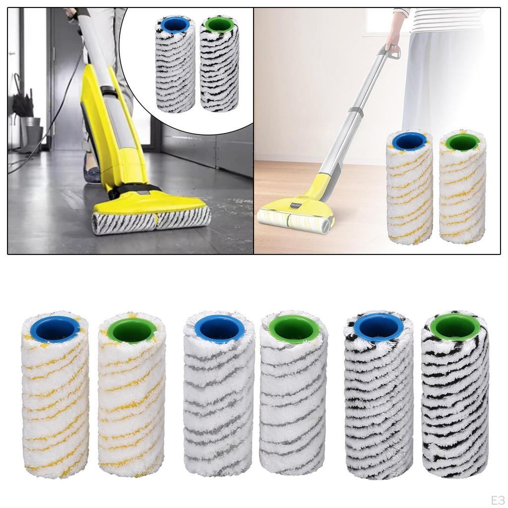 2 шт. роликовый сменный ролик для чистки твердого пола, заменяет запасные части, мягкая микрофибра