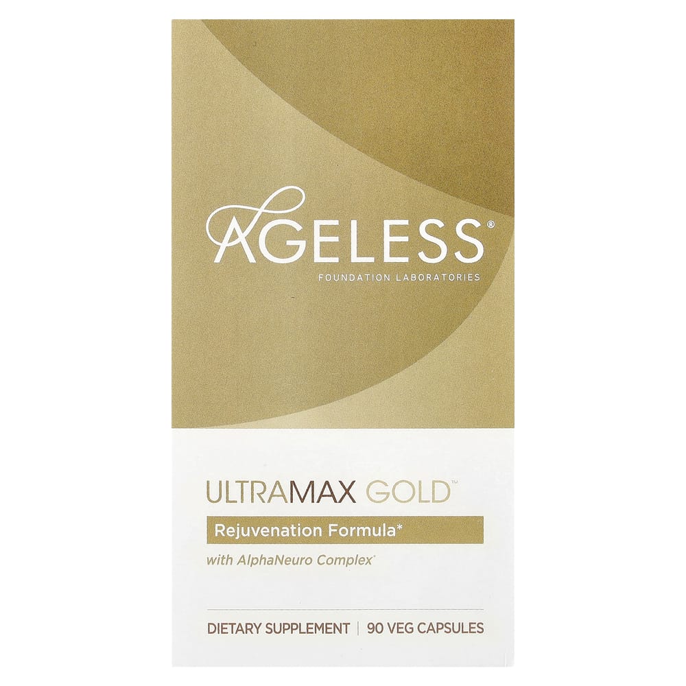iHerb Ageless Foundation Laboratories UltraMax Gold Veggie Capsules with Alpha Neuro Complex, 90 Counts