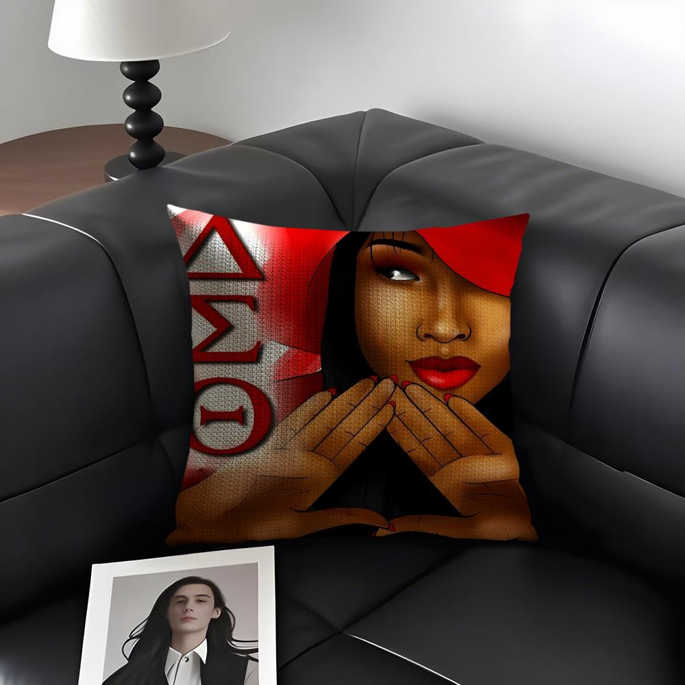 Community love DDelta Sigma ThetaS Pillow Case Pattern Printed Pillowcase for Living Room Sofa Cushion Cover Bedroom Decor