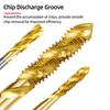 HSS Sprial Thread Tap Titanium Coated Metric SAE Screw Tap Drill Bits M3-M8 Or M2-M12 Machine Plug Tap Threading Tool Hand Tools