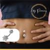 925 Silver Double Flower Navel Jewelry - Diamond Color