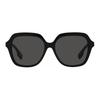 Burberry Temple Lettering Acetate Metal Square Sunglasses Women's Black