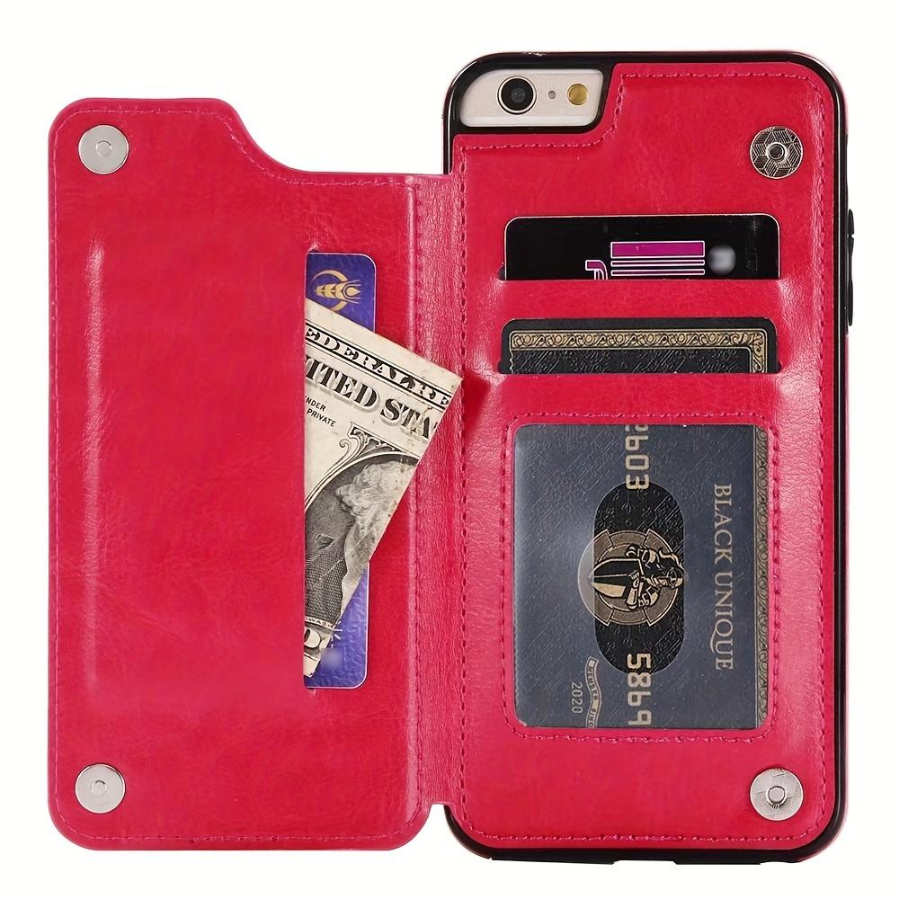 Кожаный чехол-кошелек для IPhone 14/13/12/11/Pro Max/Mini/XR/X/XS Max/8/7/6S/6 Plus/SE2/SE3/2022/2020 - держатель для карт и откидная задняя крышка