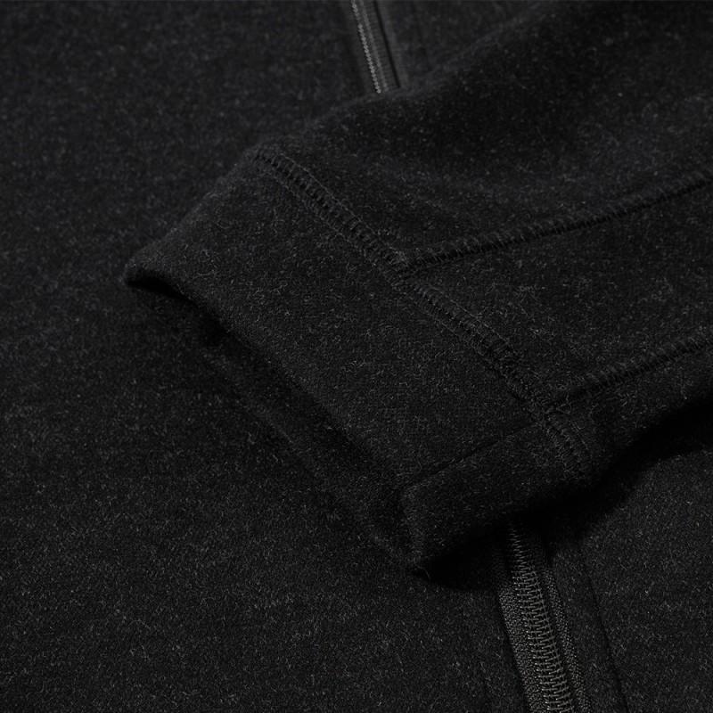 Mens Stand Collar Zip Up Sweatshirt Solid Color Loose Fit Streetwear Casual Top