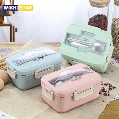 Ланч-бокс для микроволновой печи, посуда из пшеничной соломы, контейнер для хранения еды, детский школьный офис, портативный бенто-бокс, сумка для обеда