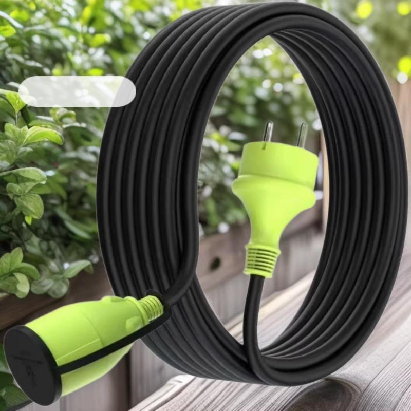 European Waterproof Extension Cord with Three-Core Pure Copper and Safety Door Plug