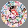 50 Little Mermaid Cartoon Stickers Cute Children's Rewards Creative Decorative Water Cup Mobile Phone Hand Point Stationery Stickers