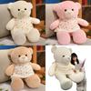 Bear Doll Plush With Love Heart Printed Dress Decoration For Bedroom Decoration