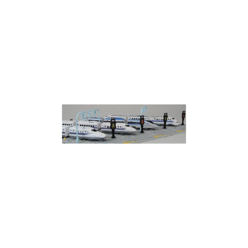 Plarail J-24 Vehicle Base with 2 Straight Tracks Gray and 2 Gray Stop Blocks Toy Set