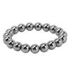10mm Round Terahertz Beads Bracelet Energy Stone Elastic Flexible Stylish Stretch Bracelet for Men