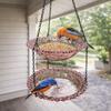 Flower Shaped Bird Bathtub Transparent Hummingbird Feeder Hanging Bird Feeder  Balcony