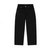 Unisex Streetwear Wide-Leg Straight Cut Denim Pants With Spiderweb Embroidery Loose Fit Mid-Rise Cotton Jeans