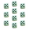 10 Pcs Six Sided Dices Glow In Dark Dices with Round Corners Table Game Dices Acrylic Dices Board Game Acessories