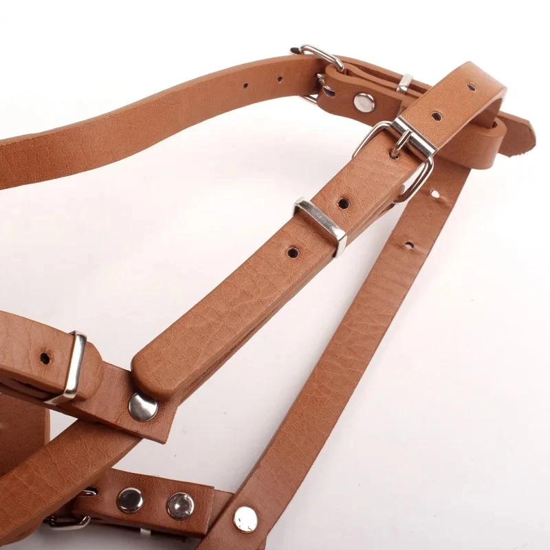 Дрессировочный ошейник для собак из мягкой кожи с регулируемыми дышащими ремнями, маска для средних и больших собак, бульдог, аксессуары для уличных собак