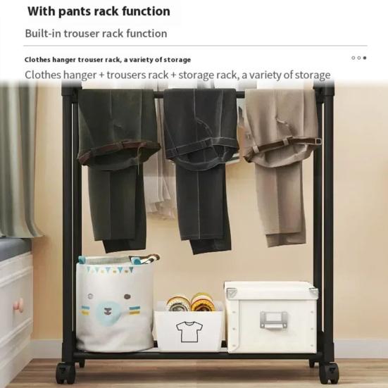 Modern Modular Storage Rack Coat Hanger Strong Load-bearing Easy Assembly Double Rod