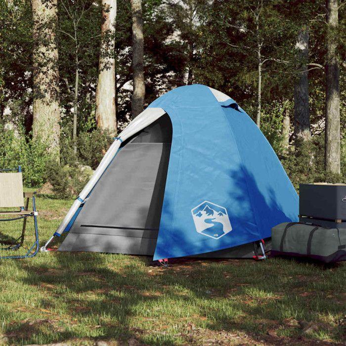 Tente de camping - vidaXL - 2 personnes - Imperméable - Bleu - Léger et portable