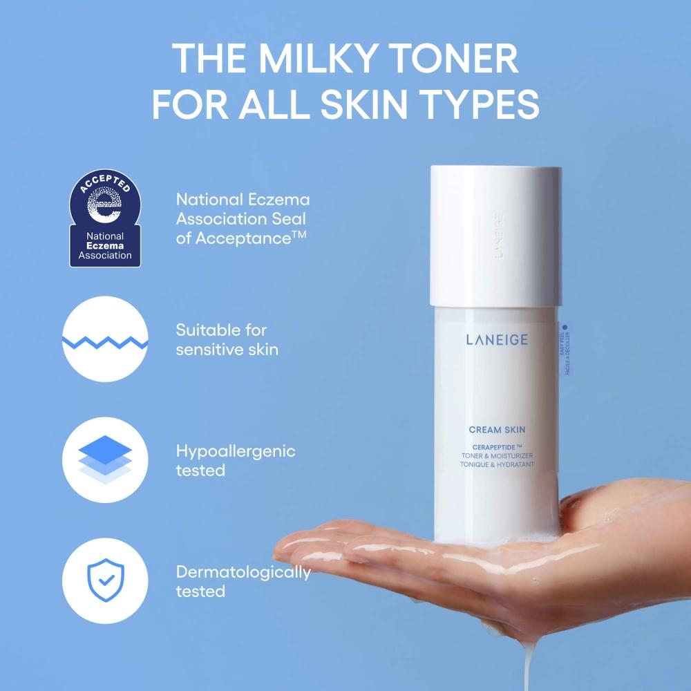 Laneige Refillable Milky Toner With Ceramides And Peptides 1 Pump