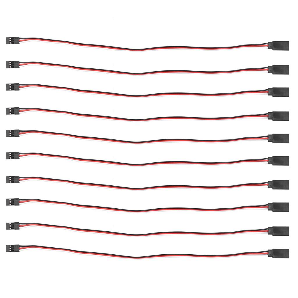 10PCS 3 Pin Servo Extension Cable Model Car Servo Driver Connection Line Brass Inner Core 500mm