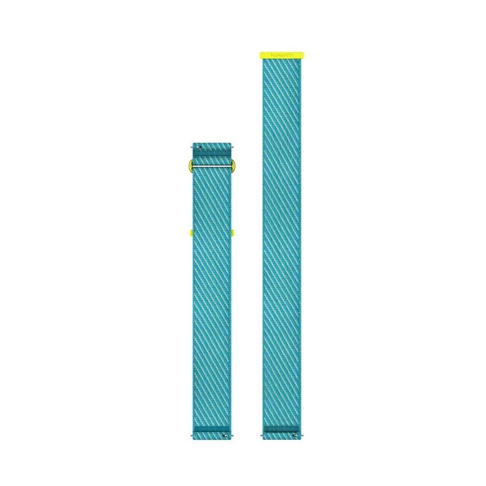 Garmin Comfortfit watch strap quick release fabric Turquoise/Yellow 22mm