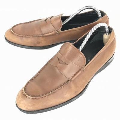Сделано в Италии TOD'S Лоферы-пенни из натуральной кожи Размер 27,5 см Светло-коричневый(ИСПОЛЬЗОВАЛ)