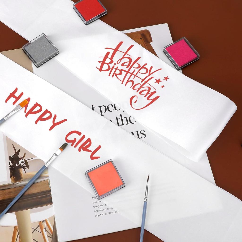 2 шт. Белая лента для конкурса красоты, однотонная, Белые атласные ленты для конкурсов, Однотонная белая лента, Пустые ленты для украшения, Лента для вечеринки своими руками