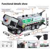 Large city sprinkler truck model metal die casting simulation sound and light children's toy engineering car Christmas gift