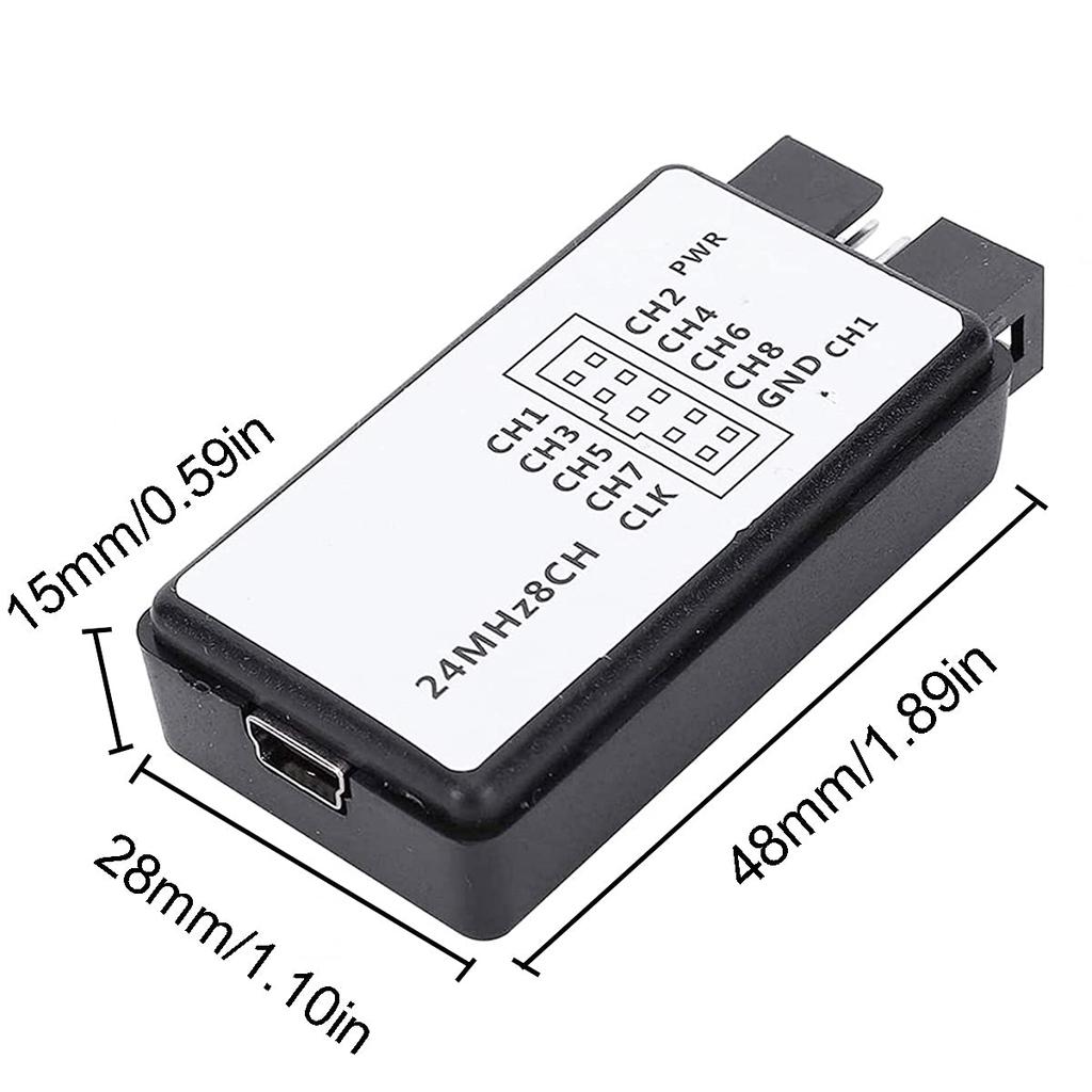 Youmile USB Логический анализатор 24 МГц 8 каналов UART IIC SPI Отладка Мини USB кабель Кабель Dupont 6 цветов Набор зажимов-крючков для тестирования для Arduino FPGA M100 SCM