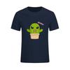 Crop Cactus Hug Pattern No Hug T Shirt Short Sleeve Custom T Shirts