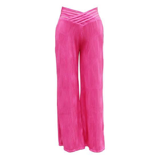 Расклешенные брюки больших размеров для женщин, V-образный вырез, высокая талия, брюки-клеш, повседневные брюки в стиле бохо с жаккардовым узором.