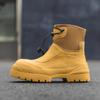 2024 new men's shoes spring and autumn casual big head leather boots thick sole inner height increase Martin boots 4722-T