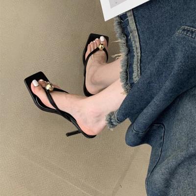 Модные Новые Женские Туфли на Высоком Каблуке, Шлепанцы, Дизайнерские Босоножки на Каблуке, Элегантная Обувь для Женщин, Летний Тренд, Модные Шлепанцы, Повседневные Шлепки