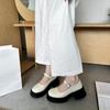 2024 Spring Hot Selling Solid Color Mary Jane Women's Shoes Thick-Soled High-heeled Shoes Thick-Heel Flat Small Leather Shoes