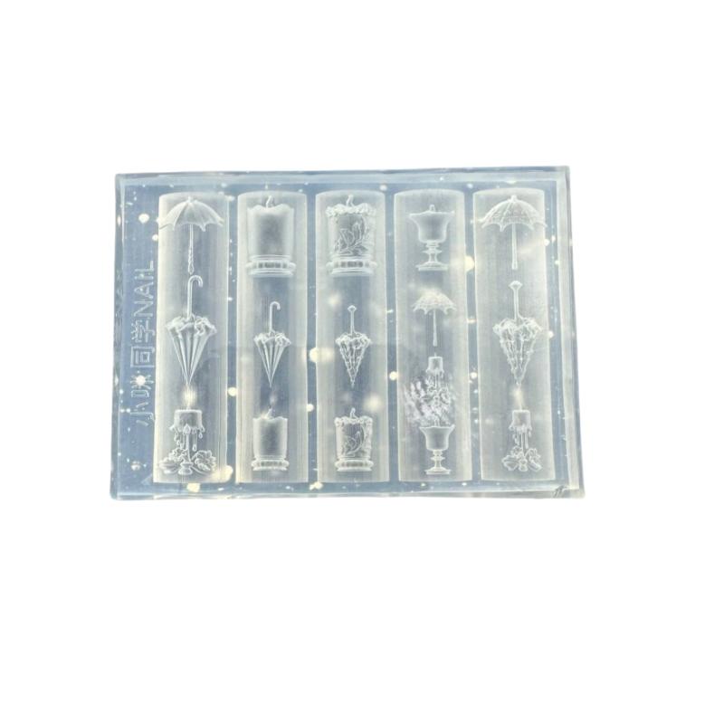 3D Силиконовая форма для ногтей Цветок Шелковая лента Дизайн Бабочки Прозрачный Рельеф DIY Украшение для нейл-арта Инструмент для маникюра