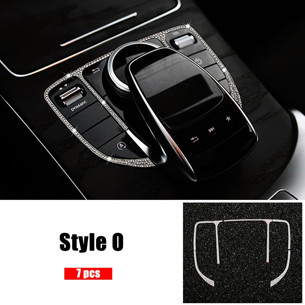 Для Mercedes Benz GLC 253 2015-украшение центральной консоли, ремонт, украшение в виде кольца с кристаллами и бриллиантами, внутренние молдинги