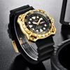 Модные мужские часы, лучший бренд, роскошные спортивные часы с большим циферблатом для мужчин, водонепроницаемые светящиеся часы, кварцевые часы с датой