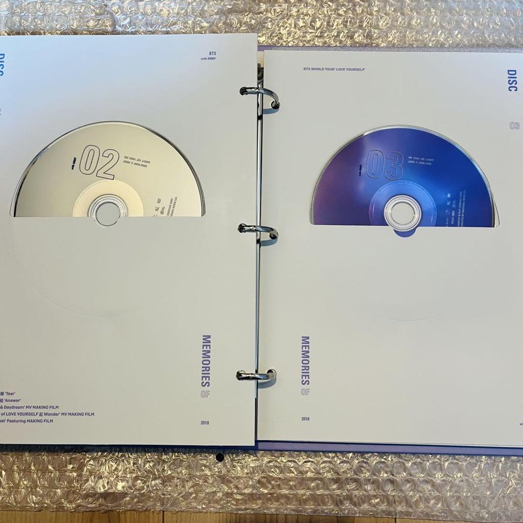 [USED] BTS Memories of 2018 DVD with V Taehyung trading card