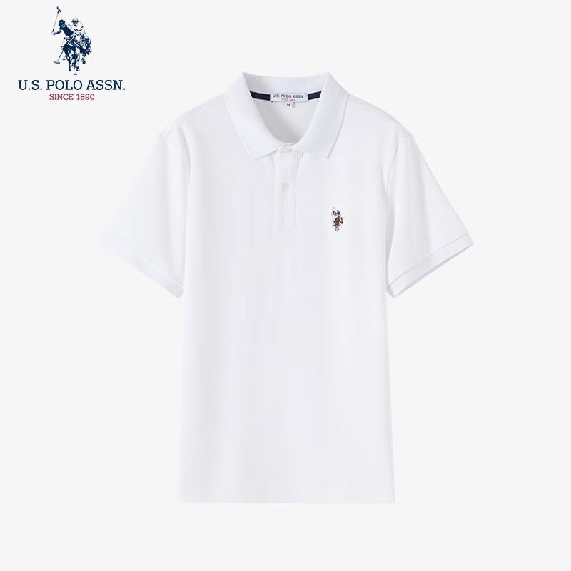 U.S. Polo Assn. Мужская рубашка-поло с коротким рукавом, не мнущаяся