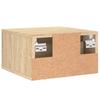 Wall Mounted Nightstand Sonoma Oak 35 x 35 x 20 cm
