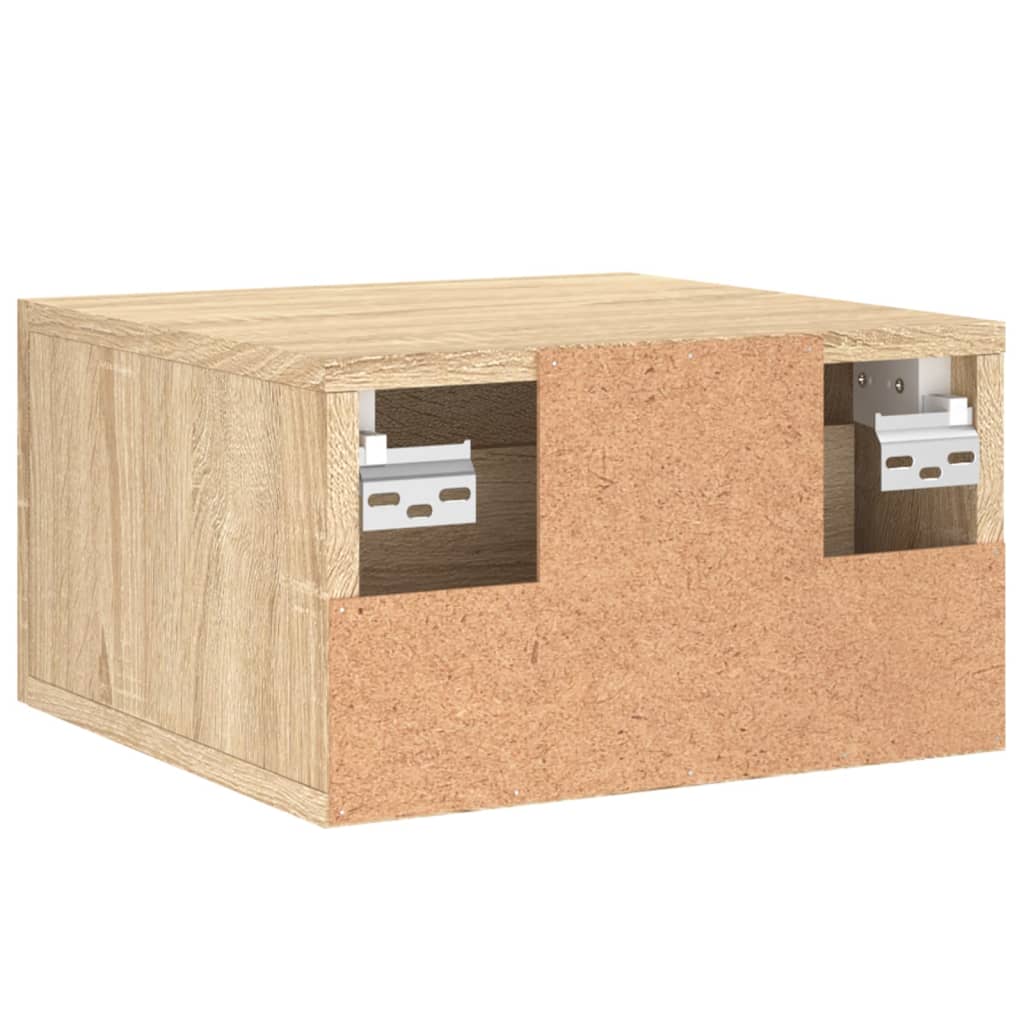 Wall Mounted Nightstand Sonoma Oak 35 x 35 x 20 cm