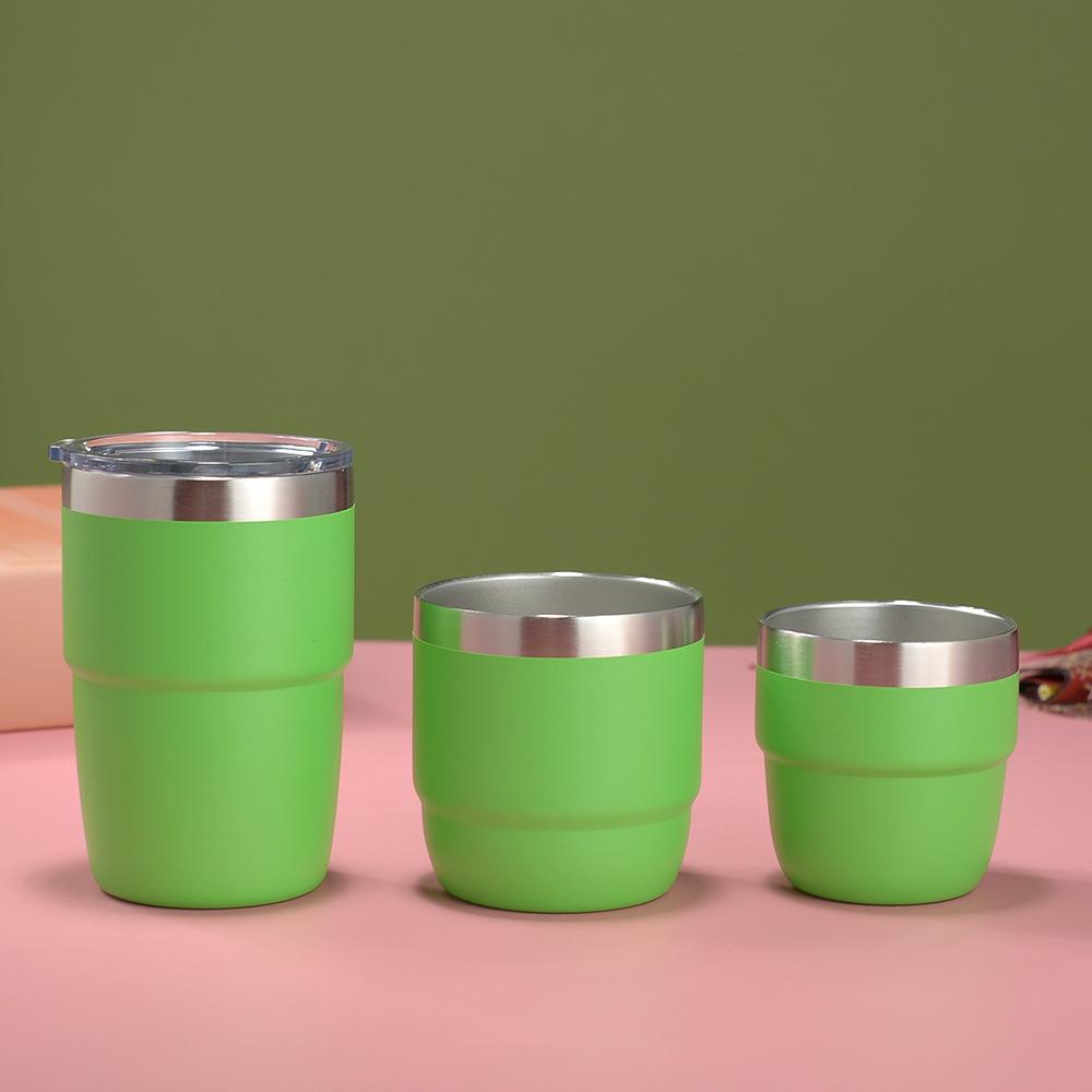 Мини-термос Rambler 4 унции для трансграничной торговли: Двухслойная вакуумная кофейная кружка из нержавеющей стали 304, для горячих и холодных напитков