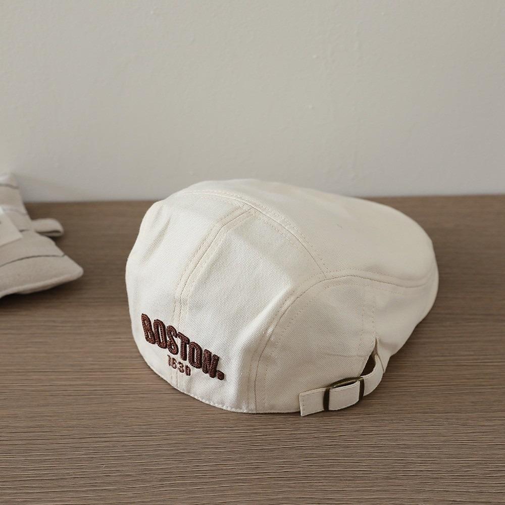 Letter Embroidered Embroidered Beret Hat Cotton Material Kids Newsboy Cap Hip Hop Hat Painter Cap