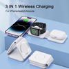 20W 3 In 1 Magnetic Wireless Charger Foldable Charger Stand Holder for IPhone 15 14 13 Pro Max /Airpod /IWatch 7 6 Fast Charging Dock Station