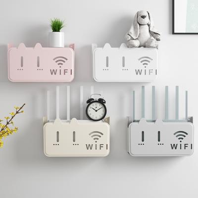 Настенный беспроводной ящик для хранения WiFi с полым дизайном, не требующий перфорации, стеллажи для хранения маршрутизаторов, телевизионные приставки для гостиной