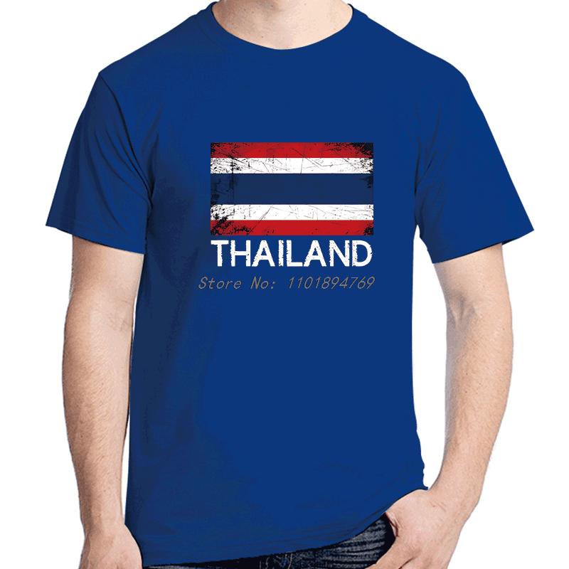 Graphic Tees Vintage Thailand Flag T Shirts Summer New Shirts And Tshirts High Quality Streetwear Cotton Unisexs Print T Shirt